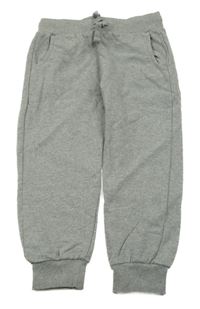 Šedé melírované tepláky 