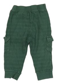 Zelené žebrované lehké tepláky s kapsami Primark