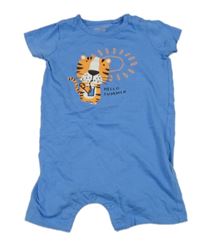 Modrý kraťasový oveal s tygrem Lupilu