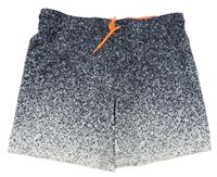 Tmavomodro-bílé vzorované plážové kraťasy H&M