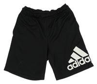 Černé sportovní funkční kraťasy s logem Adidas