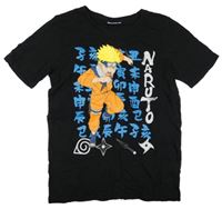 Černé tričko s potiskem Naruto