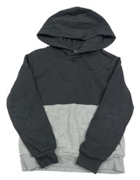 Tmavošedo-šedá mikina s kapucí H&M