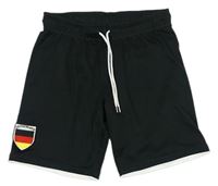 Černé sportovní kraťasy s německou vlajkou H&M
