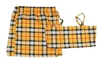 2set - Žluto-černo-červená kostkovaná sukně + crop top Shein