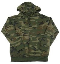 Khaki army propínací mikina s kapucí Primark