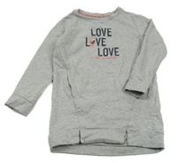 Šedá šatová mikina s nápisy Pocopiano