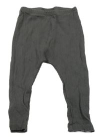 Antracitové žebrované legíny George