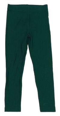 Tmavozelené žebrované legíny George