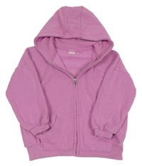 Růžová propínací mikina s kapucí Next