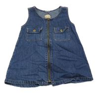 Tmavomodré lehké riflové šaty 