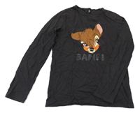 Antracitové triko s Bambim Disney