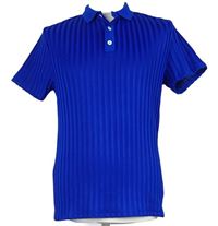 Pánské safírové žebrované polo tričko Zara 