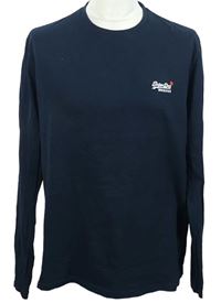 Pánské tmavomodré triko Superdry 