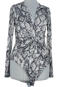 Dámské bílo-béžovo-černé vzorované body Primark 