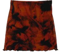 Dámská červeno-černá vzorovaná tylová sukně zn. NastyGAL 