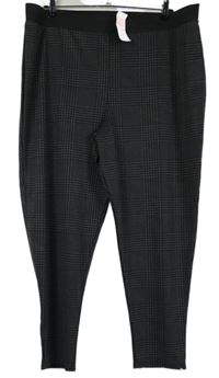 Nové - Dámské šedo-černé kostkované tregíny Yours 