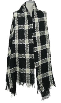 Dámská černo-smetanová kostkovaná šála 