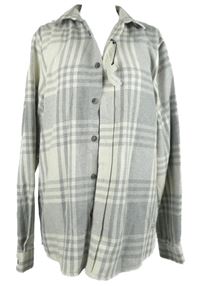 Nové - Dámská šedo-bílá kostkovaná košilová bunda River Island 