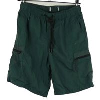 Pánské khaki šusťákové plážové kraťasy s kapsami Primark 