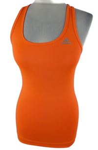 Dámský neonově oranžový sportovní funkční top Adidas 