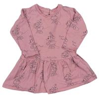 Světlerůžové bavlněné šaty s Minnie Disney