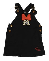 Černé teplákové laclové šaty s Minnie Disney