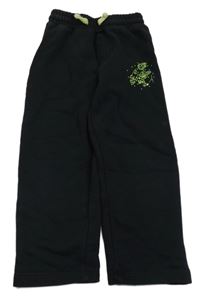 Černé tepláky s potiskem 