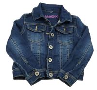 Tmavomodrá teplákovo/riflová bunda Bluezoo