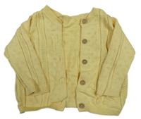 Žlutý perforovaný propínací svetr Matalan