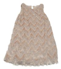 Světlerůžové střapaté třpytivé šaty Little kids