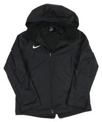 Černá šusťáková sportovní bunda s kapucí Nike