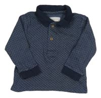 Modré vzorované polo triko Primark