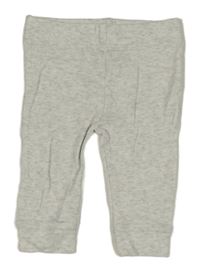 Bílo-šedé melírované lehké tepláky 