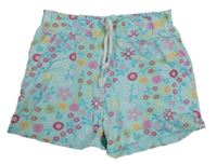 Světlemodré květované kraťasy Topolino