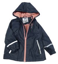 Tmavomodrá nepromokavá jarní bunda s mrakem a kapucí Lup