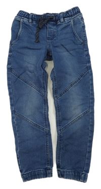 Modré teplákové cuff rifle Denim