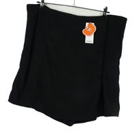 Nové - Dámské černé manšestrové sukňové kraťasy Cider