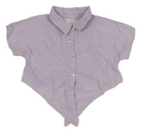 Lila crop halenka se zavazováním Zara