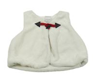 Bílá chlupatá podšitá vesta Stummer