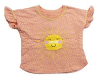 Lososové puntíkaté tričko se sluncem Matalan