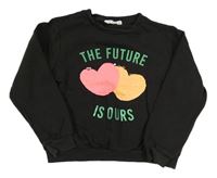 Antracitová mikina s překlápěcími flitry H&M