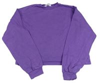 Fialová crop mikina H&M