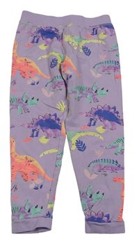 Lila pyžamové kalhoty s dinosaury M&S