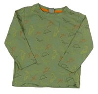 Khaki triko s dinosaury Kiki&Koko