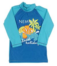 Modro-světlemodré UV triko s Nemem Disney