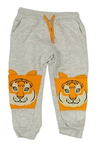Šedé tepláky s tygry zn. Kiki&Koko