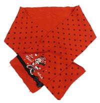 Červená puntíkatá šála s Minnie Disney