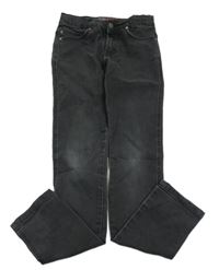 Tmavošedé skinny rifle Blue effect