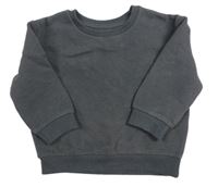 Tmavošedá žebrovaná oversize mikina PRIMARK